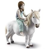 Lladro - Girl on Pony