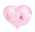 Lalique -Double Heart Paperweight, Pink