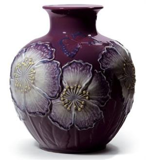  Llardo, Poppy Flowers Vase (purple)
