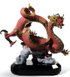 Lladro - Auspicious Dragon (red)