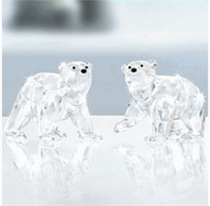 Swarovski - SCS Polar Bear Cubs 2011, Crystal Moonlight