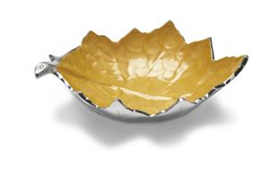 Julia Knight - Grape Leaf Bowl, 13 inch - Saffron