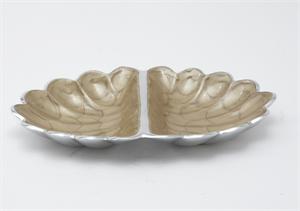 Julia Knight 11 inch Peony 2-Part Divided Dish / Toffee