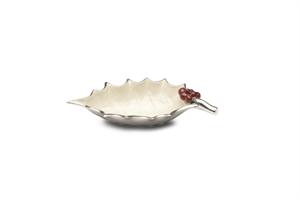 Julia Knight 10" Holly Sprig Bowl / Snow