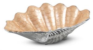Julia Knight Tahitian Clam Shell Bowl 17.5" - Shrimp