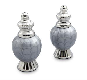 Julia Knight 4 in. Salt & Pepper Set - Platinum