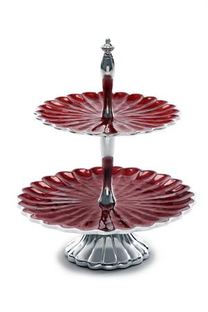 Julia Knight - Peony 2-Tier Server, Pomegranate