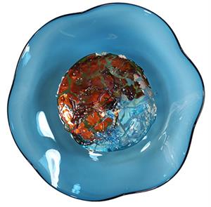 Viz Art Glass - Jewel 20" - 21" Wall Art Plate #7600BIR