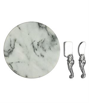 Arthur Court - Elephant Marble Cheese Set