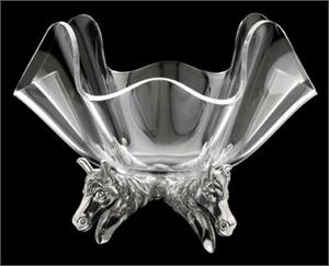 Arthur Court - Horse Stand with 7in. Acrylic Bowl