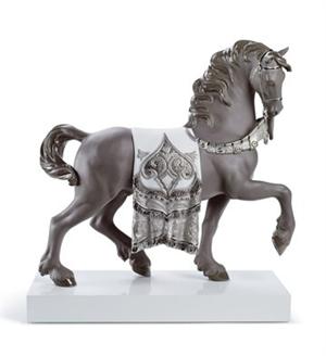 Lladro - A Regal Steed. Silver Lustre