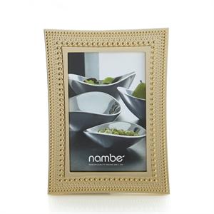 Nambe -Beaded Gold Frame - 4x6