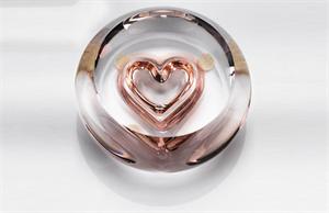 Moser Crystal - One Heart Paperweight