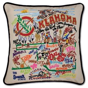 Catstudio - Oklahoma Hand-Embroidered Pillow