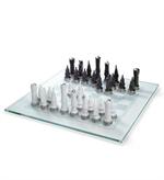 Chess Set. Silver Lustre