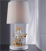 Veena Ganesha Table Lamp. Golden Luster