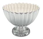 Julia Knight - Peony 14.5" Pedestal Gala Bowl - Snow