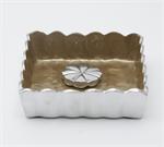 Julia Knight 5 inch Peony Cocktail Napkin Holder / Toffee