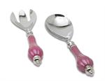 Julia Knight Peony Salad Serving Set / Raspberry
