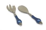 Julia Knight Peony Salad Serving Set - Azure