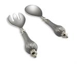 Julia Knight - Peony Salad Serving Set, Platinum