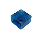  Viz Art Glass - Wall Art Aqua Color Cube - Set of 4