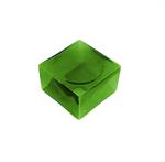 Viz Art Glass - Wall Art Lime Green Color Cube - Set of 4