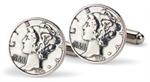 Tokens & Icons - Mercury Dime Cuff Links