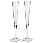 Moser - Duet Champagne Flutes - Pair, Clear