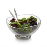 Nambé - Braid Glass Salad Bowl with Servers