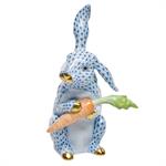 Large Bunny W/carrot, Blue 