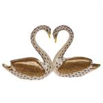 Herend Kissing Swans - Chocolate