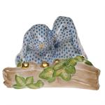 Herend Bunny Love - Blue Fishnet