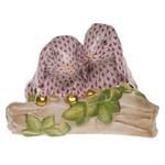 Herend Bunny Love - Raspberry Fishnet