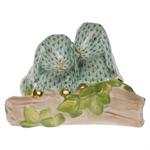 Herend Bunny Love - Green Fishnet