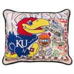 Catstudio - University of Kansas Embroidered Pillow
